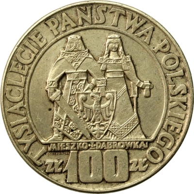 PRL, 100 złotych 1966 Mieszko i Dąbrówka