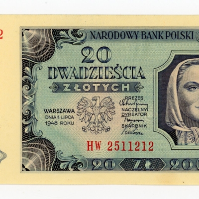 PRL, 20 złotych 1948 HW