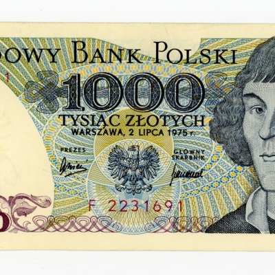 PRL, 1000 złotych 1975 F. Rzadkie (L5)