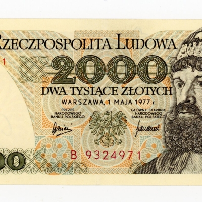 PRL, 2000 złotych 1977 B. Rzadkie (L6)