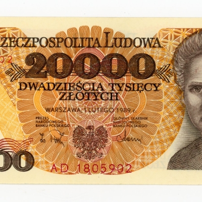 PRL, 20.000 złotych 1989 AD