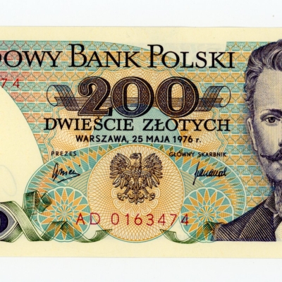 PRL, 200 złotych 1976 AD. Rzadkie (L5)