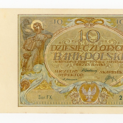 II RP, 10 złotych 1929, Ser. FX