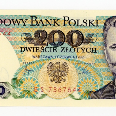 PRL, 200 złotych 1982 BS. Rzadkie (L6)