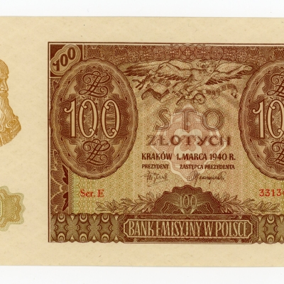 GG, 100 złotych 1940 E