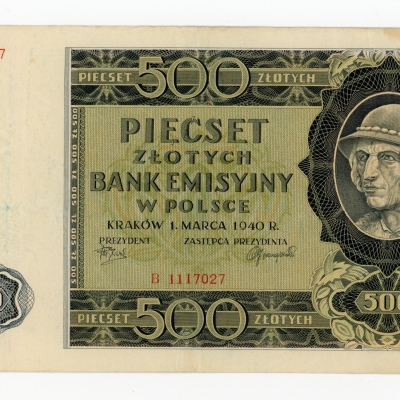 GG, 500 złotych 1940 B
