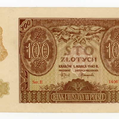 GG, 100 złotych 1940 E