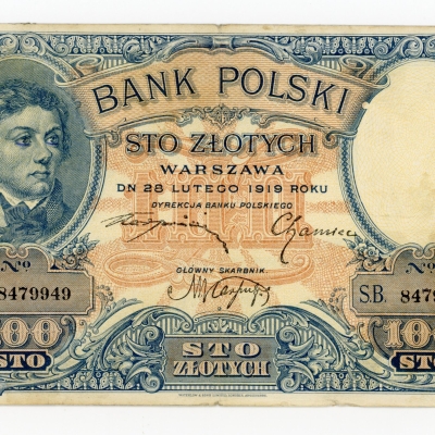 II RP, 100 złotych 1919 S.B.