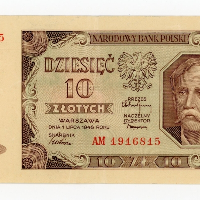 PRL, 10 złotych 1948 AM