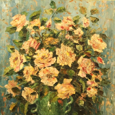 Włodzimierz Terlikowski (1873 Poraj k. Łodzi - 1951 Paryż), Kwiaty w wazonie 1947