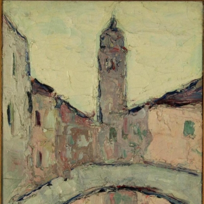 Włodzimierz Terlikowski (1873 Poraj k. Łodzi - 1951 Paryż), Mostek nad kanałem