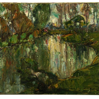 Mieczysław Rakowski (1882 Więckowice - 1947 Bruksela), Krajobraz nad rzeką