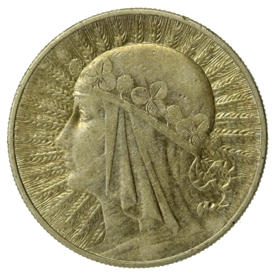 II RP, 10 złotych 1933, Głowa Kobiety