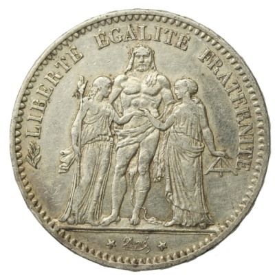 Francja, III Republika, 5 franków 1877, Paryż