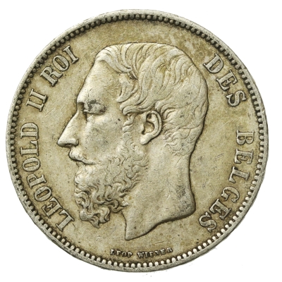 Belgia, Leopold II, 5 franków 1867