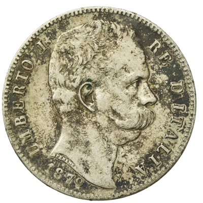 Włochy, Humberto I, 5 lirów 1879, Rzym