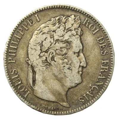 Francja, Ludwik Filip I, 5 franków 1837, Paryż