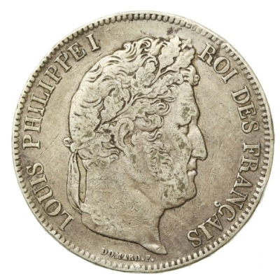 Francja, Ludwik Filip I, 5 franków 1833, Rouen