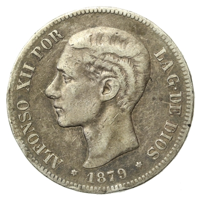 Hiszpania, Alfons XII, 5 peset 1879