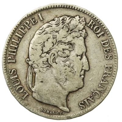 Francja, Ludwik Filip I, 5 franków 1835, Lille