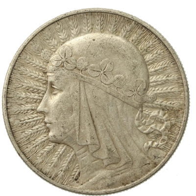 II RP, 10 złotych 1933, Głowa Kobiety