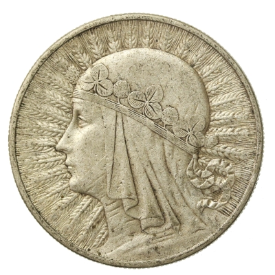 II RP, 10 złotych 1932, Głowa Kobiety