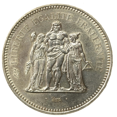 Francja, V Republika, 50 franków 1977
