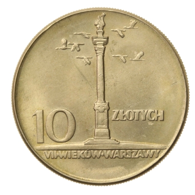 PRL, 10 złotych 1965, Kolumna Zygmunta