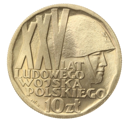 PRL, 10 złotych 1968, XXV Ludowego Wojska Polskiego