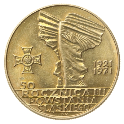 PRL, 10 złotych 1971, 50-a rocznica III Powstania Śląskiego