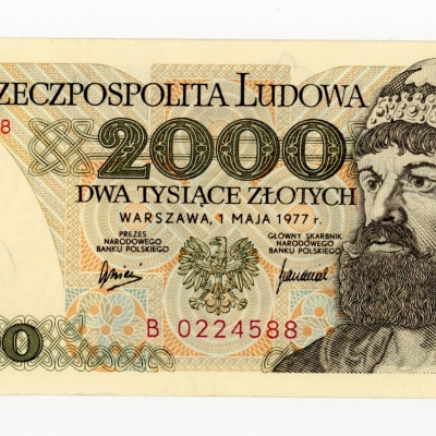 PRL, 2000 złotych 1977 B. Rzadkie (L6)