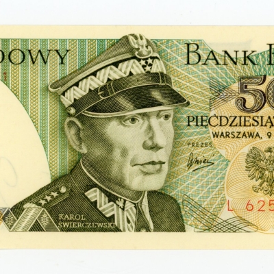 PRL, 50 złotych 1975 L. Rzadsze